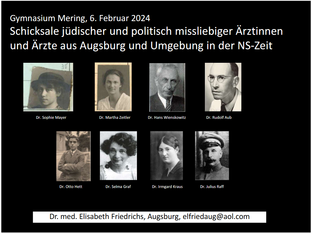 Titelblatt Pr sentationVortragGymnasiumMeringVerfolgte rztepdf